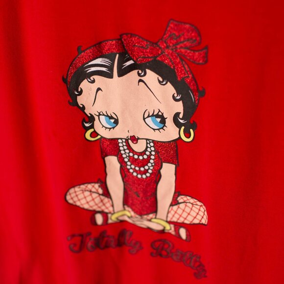 2012 Betty Boop Red Short Sleeve Sleep Shirt Women’s Size‎ 1X Totally Betty - Picture 2 of 7